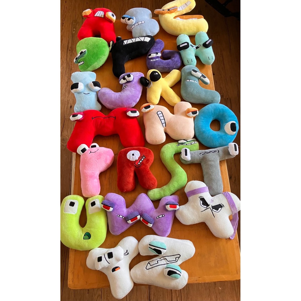 Alphabet Lore Plush Toy Set of 24 (No E or Q) Letter Characters Stuffed Figures